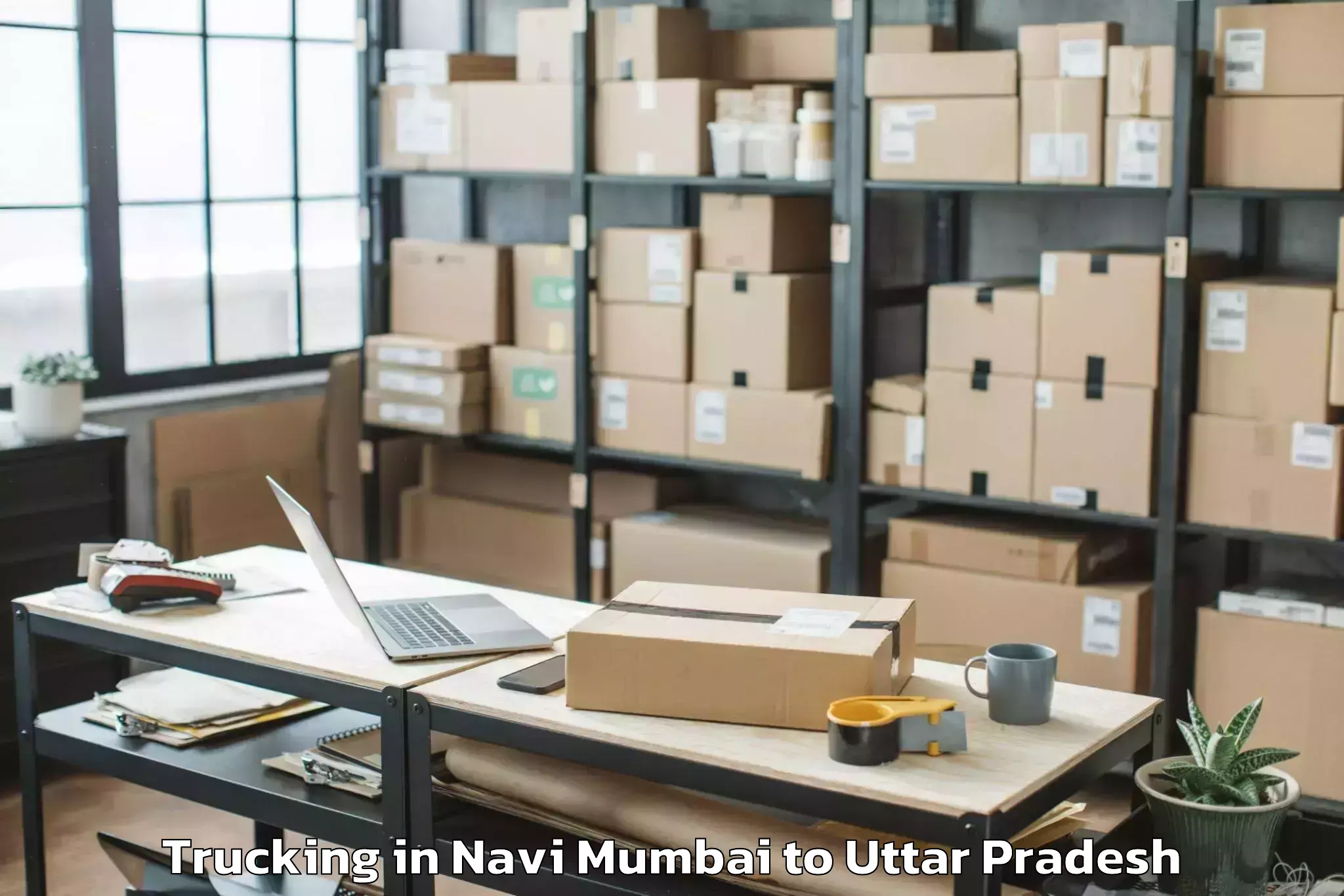 Professional Navi Mumbai to Bisauli Trucking